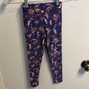 Patterned purple kids LLR leggings